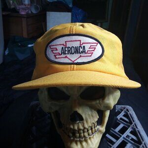 Deadstock Vintage Aeronica Patch Snap Trucker Hat Cap